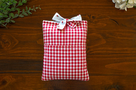 Red Gingham Book Sleeve