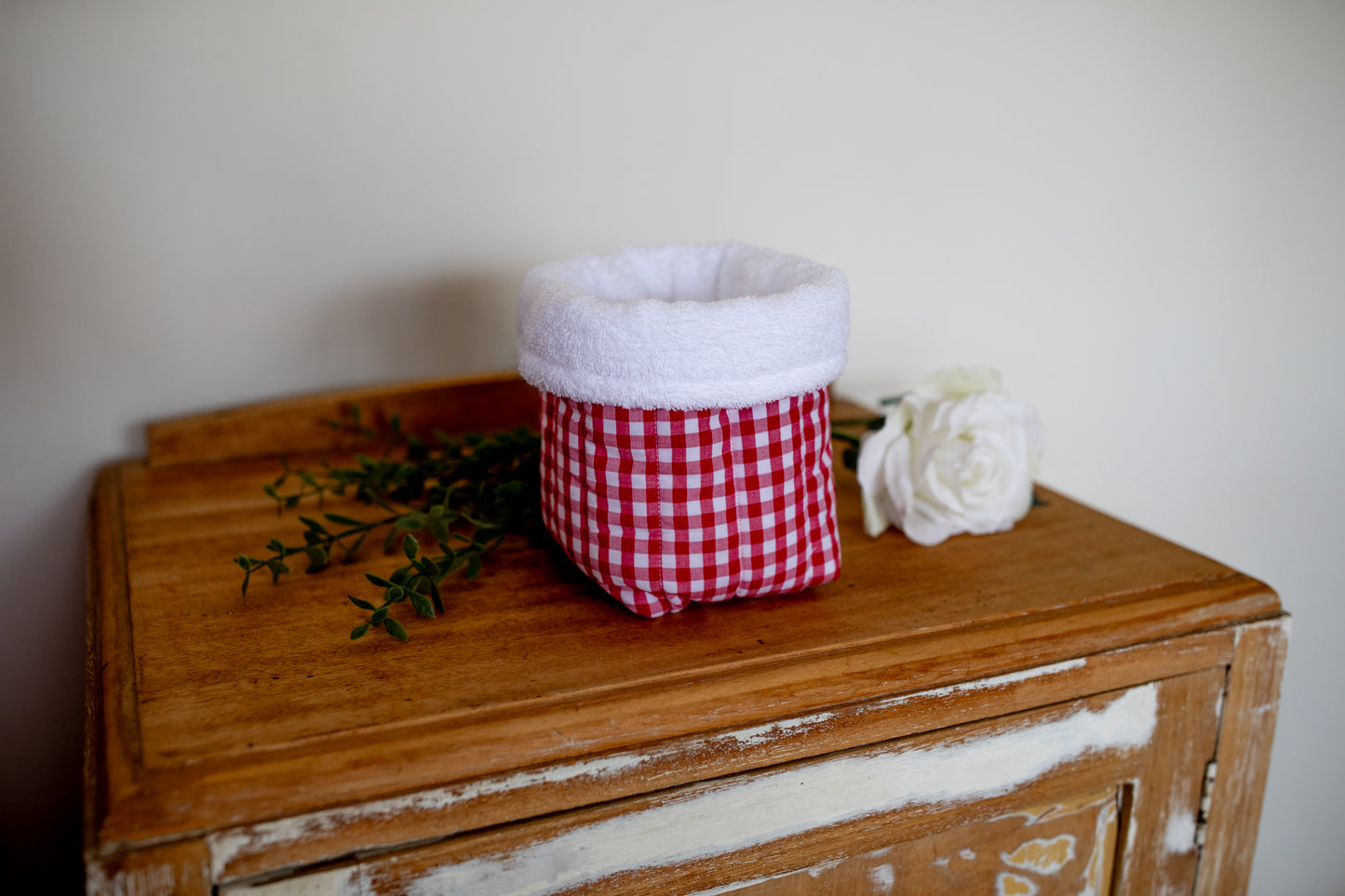 Red Gingham Bucket