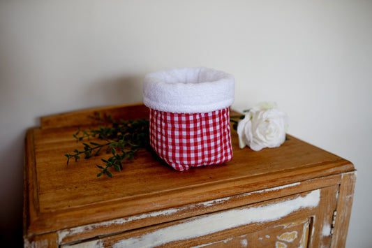 Red Gingham Bucket