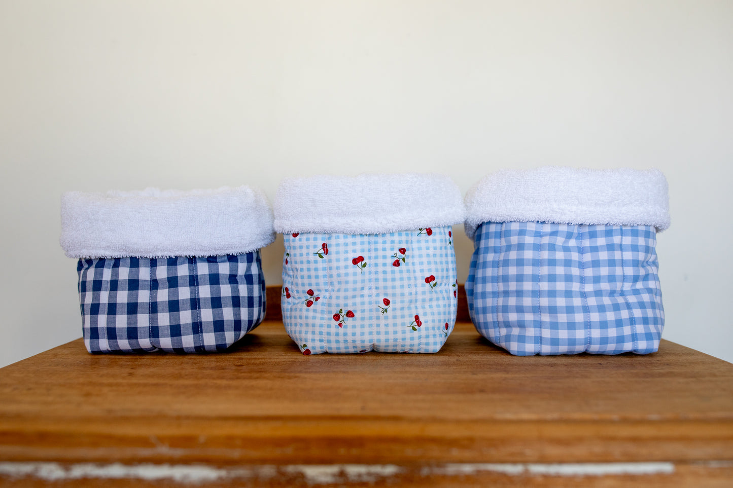 Blue Gingham Bucket