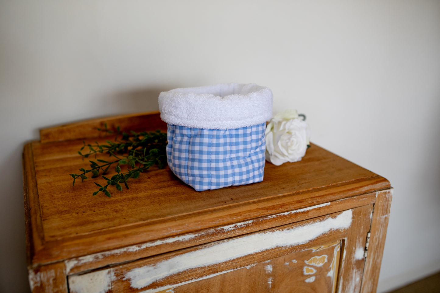Blue Gingham Bucket