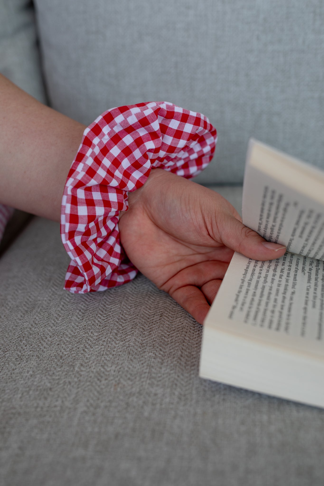 Red Gingham Scrunchie
