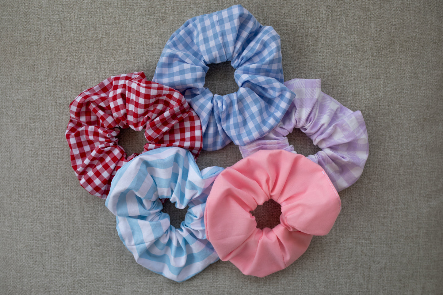 Red Gingham Scrunchie