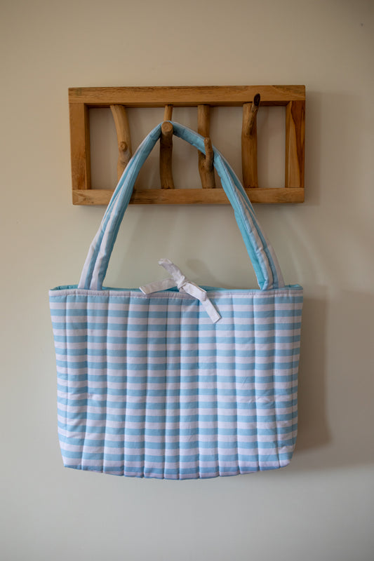 Blue Stripe Tote Bag