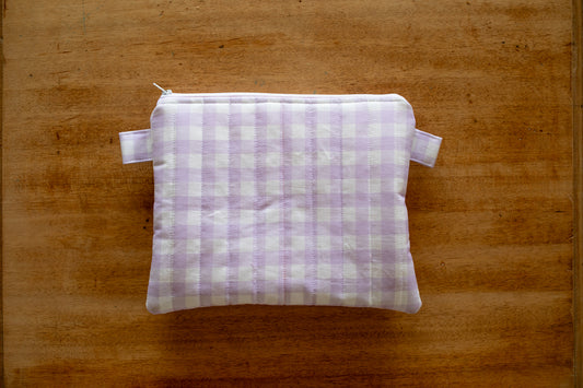 Purple Gingham Pouch